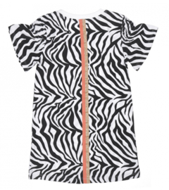 DJ Dutchjeans - Jurkje - Wit - Famous - Zebraprint 