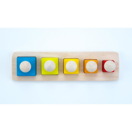 Sorteerplank - Vierkante - Vormen - Rubberhout - Brede - Pin