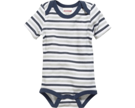 Playshoes - Rompers  - 2 Stuks - Korte - Mouw - Blauw - Grijs - Gestreept