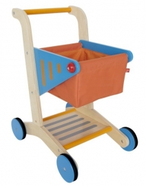 Kleurrijke - Winkelwagen - Oranje - Blauw - Wieletjes