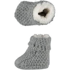 Apollo - Baby - Slofjes - Knit - Grijs - Giftbox - New Born - Maat 50/56