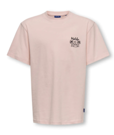Only & Sons - T-shirt - Osjmilo - Backprint - Veiled Pink