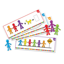 Opdrachtkaarten voor kleurrijke mensenfamilie