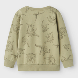 Name It - Sweater - Trui - Dino's - Varon - Groen - Maat 104