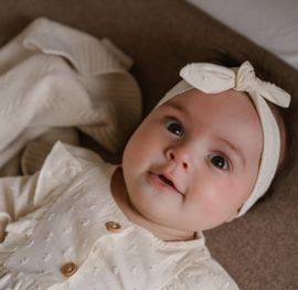 Dirkje - Jurkje + Haarband - Off - White - Bio - Cotton