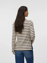 Mamalicious - MLLANE - Top - Longsleeve - Gestreept - Hot Fudge