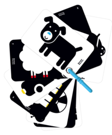 Banana - Panda - Hoog - Contrast - Flitskaarten - Aan - Ring - 3m+