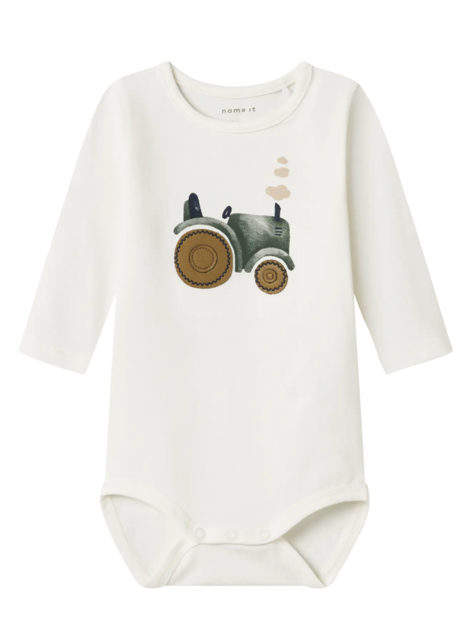 Name It - Romper - Life - Tractor - Trekker - Cloud Dancer