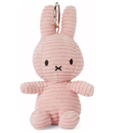 Nijntje - Miffy - sleutelhanger - corduroy - pink - 10 cm