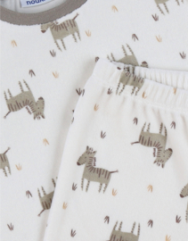 Noukie's - Pyjama - Zebraprint - Fluweel