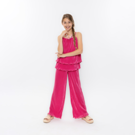 No Way Monday - Jumpsuit - 2-delige set - Fuchsia - Wide Leg