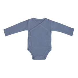 Baby's - Only - Overslagromper - Lange - Mouw - Pure - Vintage -Blue