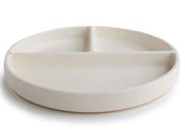 Mushie - Siliconen - Bord - Ivory - Zuignap
