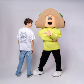 No Way Monday x Job Dutchtuber - T-shirt - Backprint - Bright White