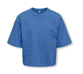 Only Girls - T-shirt - KOGSIMONE - Hartjes - Blauw