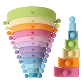 Grimm's Houten knopen - Pastel