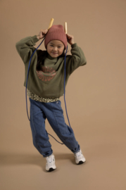 Noppies - Trui - Sweater - Lucky - Glitterprint- Groen
