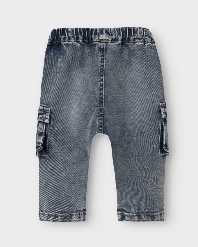 Name It - Broek - Ben - Baggy - Cargo - Dark - Blue - Denim - Soft