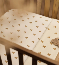 Jollein - Hoeslaken Jersey - Mini Teddy Bear - 40/50x80/90 cm