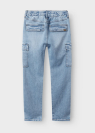 Name It - Cargo - Broek - NKMSilas - Tapered Fit - Light Blue Denim