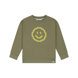 Stains & Stories - Sweatshirt - Smiley - Groen