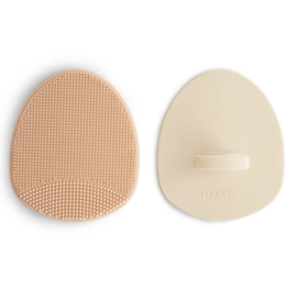Mushie - Badborstel - Cradle Cap - Siliconen - Blush - Shifting Sand