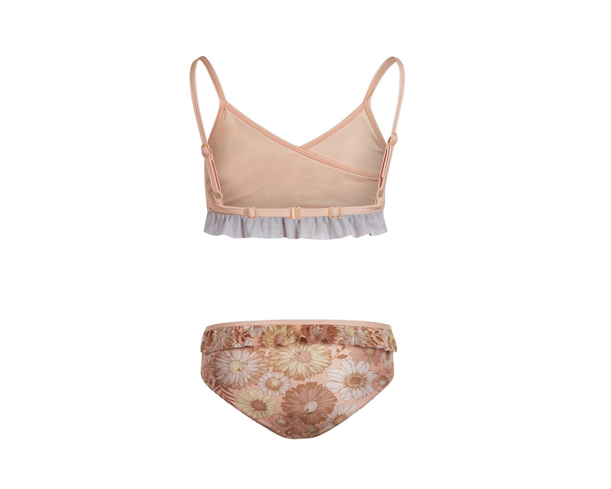 Koko Noko - Meisjes - Bikini - Perzikroze - Roestbruin - Bloem