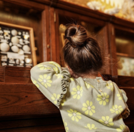 Koko Noko - Trui - Bloemetjes - Faded Green