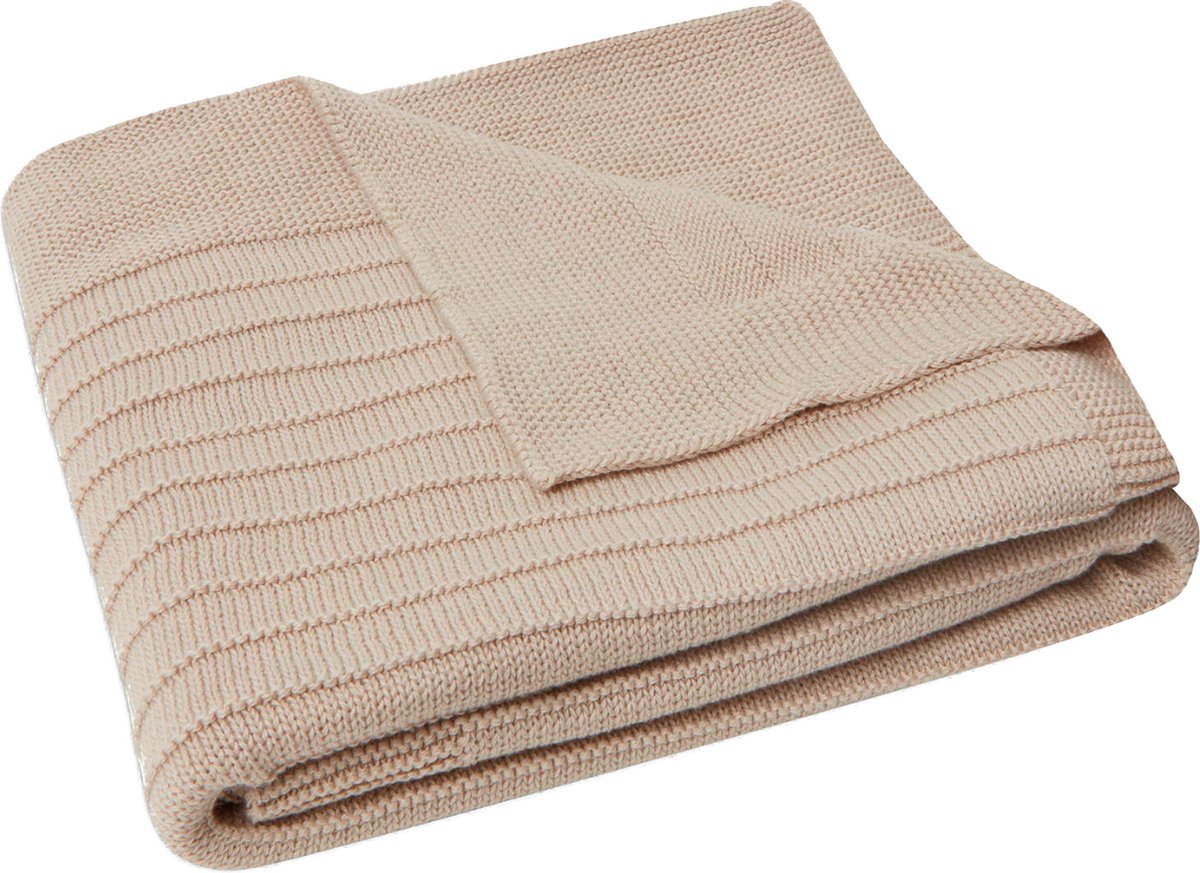 Jollein - Baby - Deken - Ledikant - Pure - Knit - Nougat - GOTS