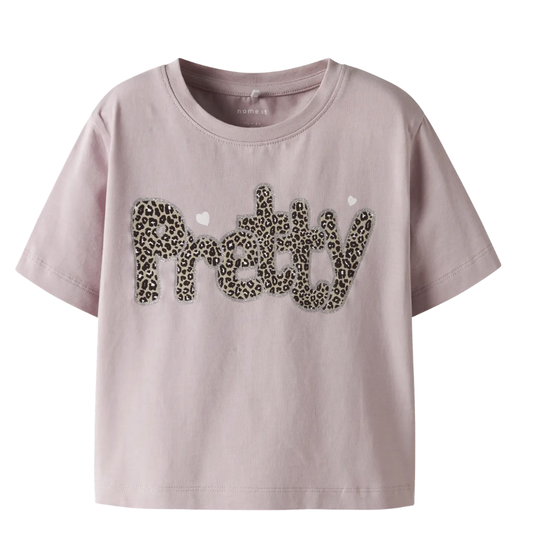 Name It - T-shirt - Leoanja - Pretty - Paars - Burnished Lilac