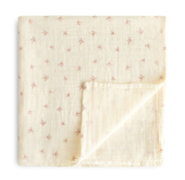 Mushie - Inbakerdoek - Mousseline - Strikjes - Bows - 120x120 cm