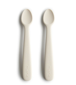 Mushie - Voedingslepels - Siliconen - Ivory