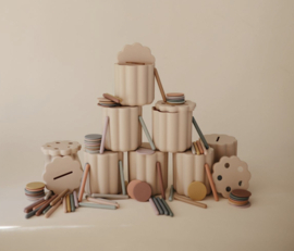 Mushie - Muntjes - Tube - Sorting - Set - Kleurrijk