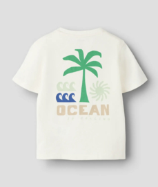 Name It - T-shirt - NMMHADRIAN - Backprint - Cloud Dancer