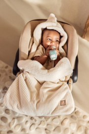 Jollein - Voetenzak - Groep 0+ - 3/5 punts - Gordel - Cloudy - Rib - Oatmeal