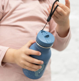 Trixie - Drinkfles - Mrs. Elephant - Olifant - RVS waterfles - Lekvrij - 350ml - Blauw