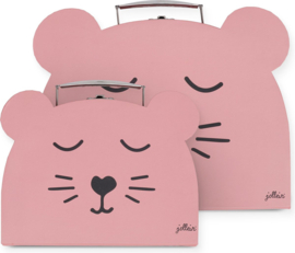 Jollein - Speelkoffertjes - Animal - Club - Roze - 2 stuks