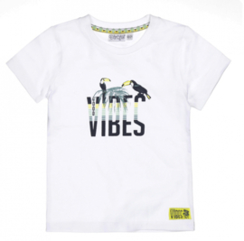 Dirkje - T-shirt - Wit - Good vibes - Toekan