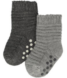 Apollo - Baby - Antislip - Sokken - Grijs - 2 stuks