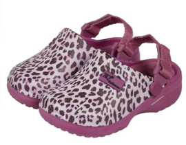 XQ Footwear - Tuinklompen - Panterprint - Roze