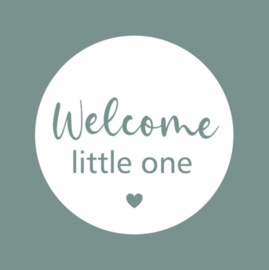 Welcome - Little - One - Wenskaart - Groen - 15x15 cm