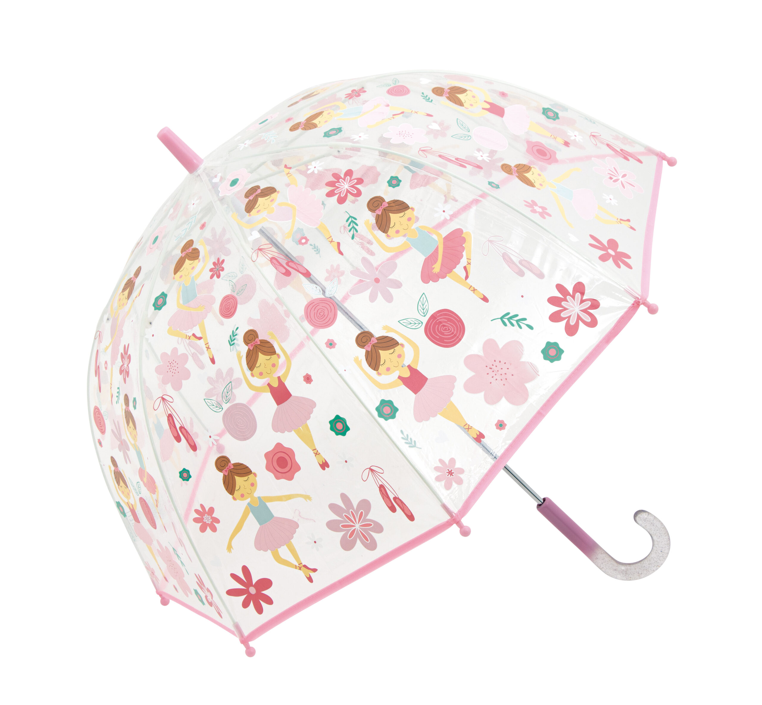 Little L - Paraplu - Meisjes - Ballerina's - Transparant  - 48 cm