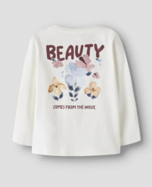 Name It - T-shirt - NMFNADELA - Beauty - Cloud Dancer