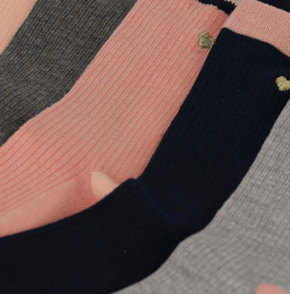 Apollo - Sokken - Hartjes - Rib - Multi Colour - 5-pack