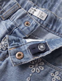 Name It - Broek - NMFRose -Light Blue Denim - Bloemetjes