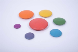 Houten - Pebbels - Regenboogkleuren