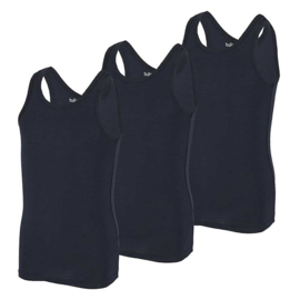 Apollo - Bamboo - Jongens - Singlet - Hemd - Zwart - 3-Pack