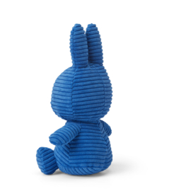 Nijntje - Miffy - Knuffel - Sitting - Corduroy - Kobalt blue - 23 cm