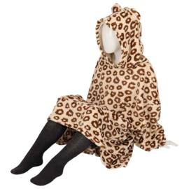 Apollo - Kids - Huggle - Hoodie - Luipaard - Bruin - Maat 128/158