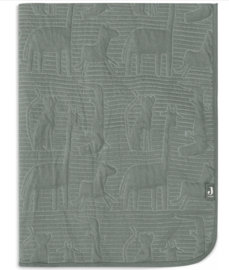 Jollein - Deken - Ledikant - Jungle Jambo - Ash green - 100x150 cm